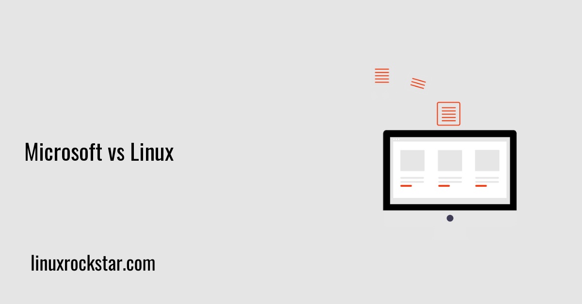 Microsoft vs Linux